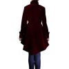 Women Gothic Coat Victorian Style Burgundy Gothic Ruffle Coat